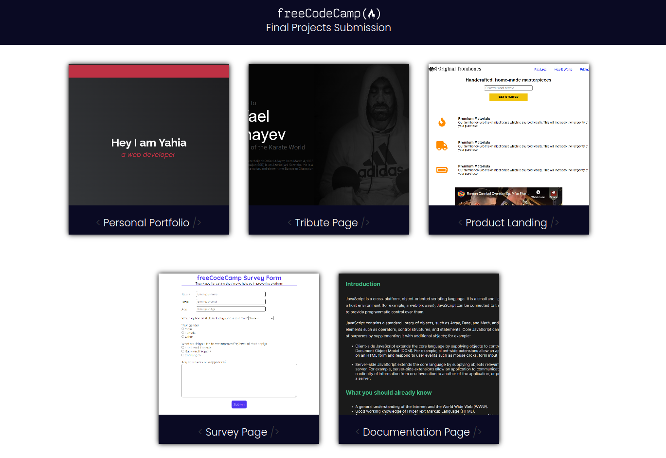 freeCodeCamp Projects
